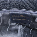 Salvatore Ferragamo Vala Tote Bag Leather Black Gold Auth am10419-12