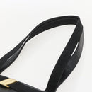 Salvatore Ferragamo Vala Tote Bag Leather Black Gold Auth am10419-8