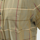 Burberrys Nova Check Short Sleeve Shirt Cotton Beige Auth am10420-6