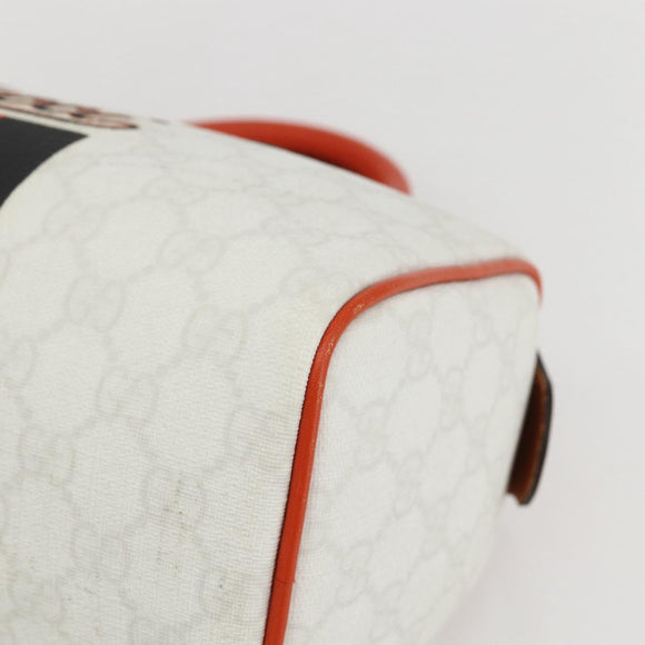 GUCCI GG Supreme Sherry Line Joy Mini Boston Bag PVC White 190257 Auth am10423V