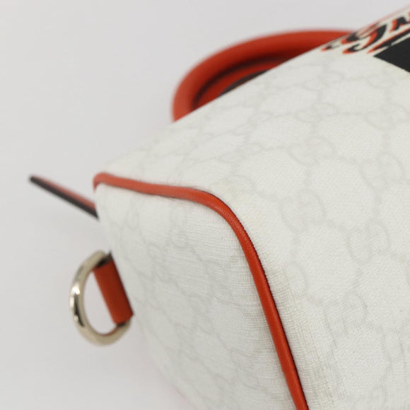 GUCCI GG Supreme Sherry Line Joy Mini Boston Bag PVC White 190257 Auth am10423V