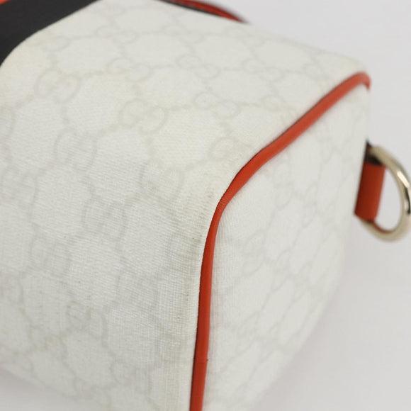 GUCCI GG Supreme Sherry Line Joy Mini Boston Bag PVC White 190257 Auth am10423V