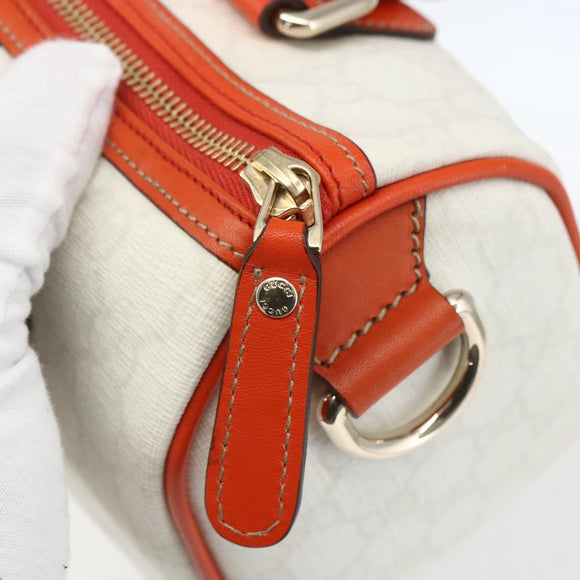 GUCCI GG Supreme Sherry Line Joy Mini Boston Bag PVC White 190257 Auth am10423V