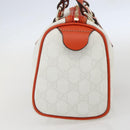 GUCCI GG Supreme Sherry Line Joy Mini Boston Bag PVC White 190257 Auth am10423V-4