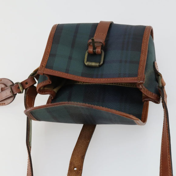 Polo Ralph Lauren Check Shoulder Bag PVC Green Auth am10430