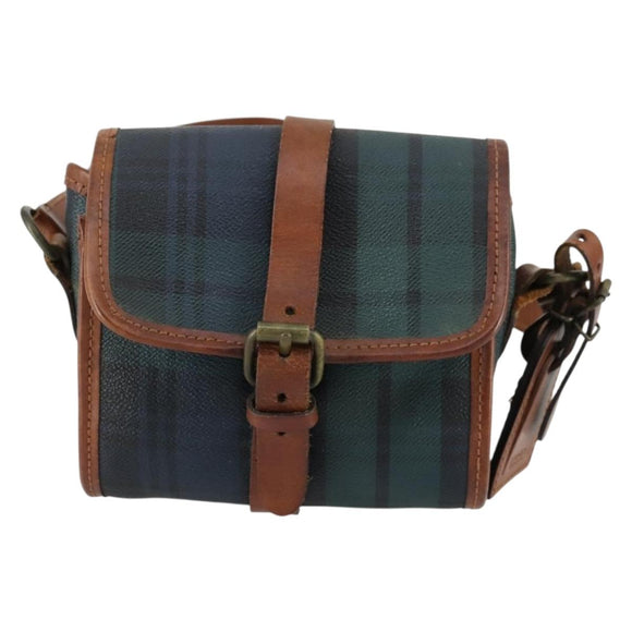 Polo Ralph Lauren Check Shoulder Bag PVC Green Auth am10430
