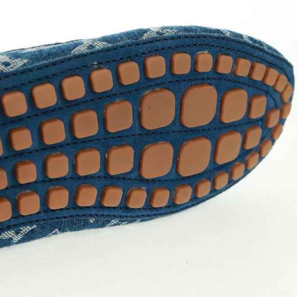 LOUIS VUITTON Arizona Line Moccasin Loafers Denim shoes 6 1/2 Blue Auth am10436V