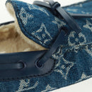 LOUIS VUITTON Arizona Line Moccasin Loafers Denim shoes 6 1/2 Blue Auth am10436V-12