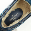 LOUIS VUITTON Arizona Line Moccasin Loafers Denim shoes 6 1/2 Blue Auth am10436V-13
