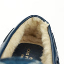LOUIS VUITTON Arizona Line Moccasin Loafers Denim shoes 6 1/2 Blue Auth am10436V-14