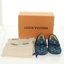 LOUIS VUITTON Arizona Line Moccasin Loafers Denim shoes 6 1/2 Blue Auth am10436V-17