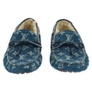 LOUIS VUITTON Arizona Line Moccasin Loafers Denim shoes 6 1/2 Blue Auth am10436V-2