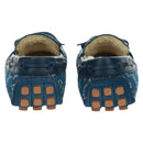 LOUIS VUITTON Arizona Line Moccasin Loafers Denim shoes 6 1/2 Blue Auth am10436V-3