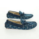 LOUIS VUITTON Arizona Line Moccasin Loafers Denim shoes 6 1/2 Blue Auth am10436V-4