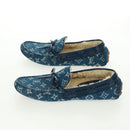 LOUIS VUITTON Arizona Line Moccasin Loafers Denim shoes 6 1/2 Blue Auth am10436V-5