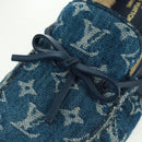 LOUIS VUITTON Arizona Line Moccasin Loafers Denim shoes 6 1/2 Blue Auth am10436V-6