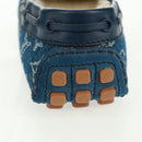 LOUIS VUITTON Arizona Line Moccasin Loafers Denim shoes 6 1/2 Blue Auth am10436V-8
