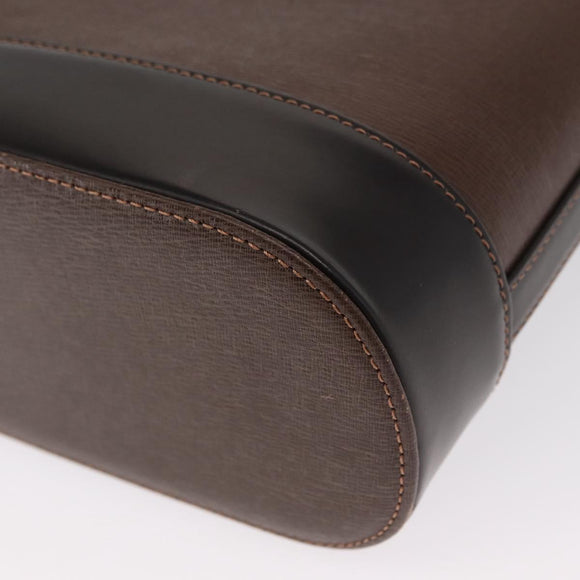 BURBERRY Shoulder Bag Leather Brown Gold Auth am10439