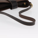 BURBERRY Shoulder Bag Leather Brown Gold Auth am10439-7
