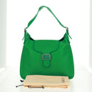 LOEWE Granada Shoulder Bag Leather Gold Green Auth am10441V-12