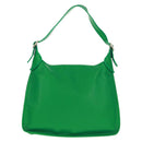 LOEWE Granada Shoulder Bag Leather Gold Green Auth am10441V-2