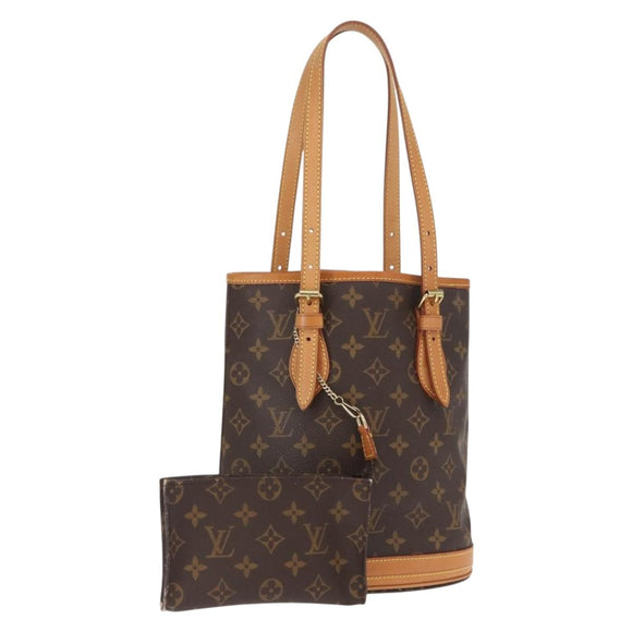 LOUIS VUITTON Monogram Bucket PM Shoulder Bag M42238 LV Auth am10443