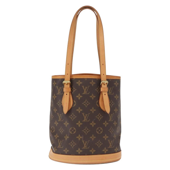 LOUIS VUITTON Monogram Bucket PM Shoulder Bag M42238 LV Auth am10443