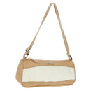 GUCCI Accessory Pouch Canvas Leather Beige Silver 92820 Auth am10445V-1