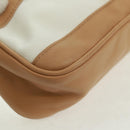 GUCCI Accessoiretas Canvas Leer Beige Zilver 92820 Auth am10445V-9