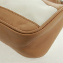 GUCCI Accessoiretas Canvas Leer Beige Zilver 92820 Auth am10445V-14