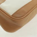 GUCCI Accessoiretas Canvas Leer Beige Zilver 92820 Auth am10445V-15