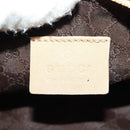 GUCCI Accessoiretas Canvas Leer Beige Zilver 92820 Auth am10445V-18