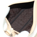 GUCCI Accessoiretas Canvas Leer Beige Zilver 92820 Auth am10445V-11