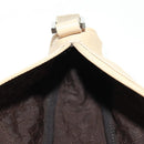 GUCCI Accessoiretas Canvas Leer Beige Zilver 92820 Auth am10445V-19