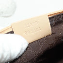 GUCCI Accessoiretas Canvas Leer Beige Zilver 92820 Auth am10445V-12