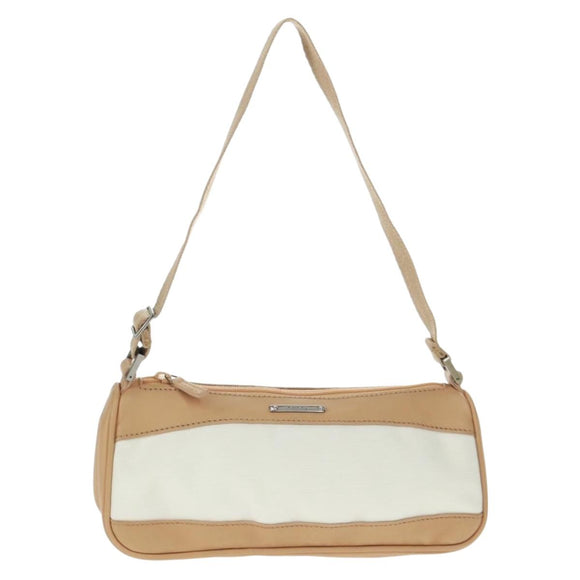 GUCCI Accessoiretas Canvas Leer Beige Zilver 92820 Auth am10445V