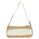 GUCCI Accessoiretas Canvas Leer Beige Zilver 92820 Auth am10445V-2