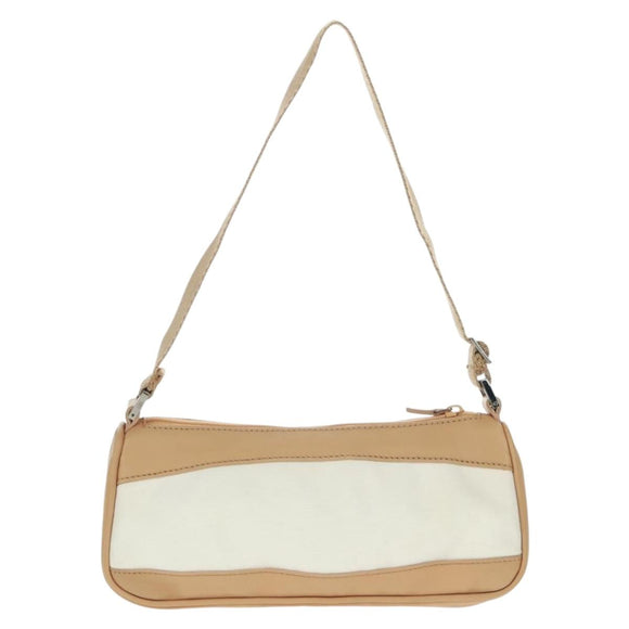 GUCCI Accessoiretas Canvas Leer Beige Zilver 92820 Auth am10445V