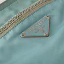 PRADA Shoulder Bag Nylon Light Blue Silver Auth am10448-17