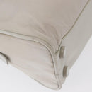 PRADA Tote Bag Nylon White Silver Auth am10449-16