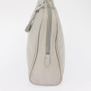 PRADA Tote Bag Nylon White Silver Auth am10449-3
