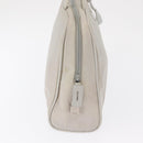 PRADA Tote Bag Nylon White Silver Auth am10449-4
