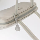 PRADA Tote Bag Nylon White Silver Auth am10449-6