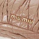 Miu Miu Hand Bag Patent leather 2way Pink Gold Auth am10466V-20