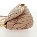 Miu Miu Hand Bag Patent leather 2way Pink Gold Auth am10466V-3