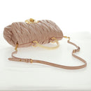 Miu Miu Hand Bag Patent leather 2way Pink Gold Auth am10466V-8