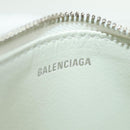 BALENCIAGA Card Case Leather White Silver 594214 Auth am10469V-9
