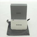 BALENCIAGA Card Case Leather White Silver 594214 Auth am10469V-12