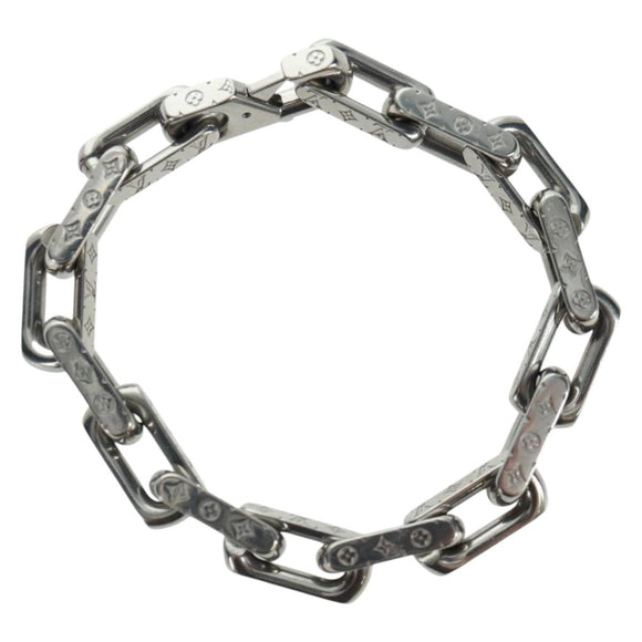 LOUIS VUITTON Monogram Bracelet Chain Bracelet Silver M00309 LV Auth am10470M