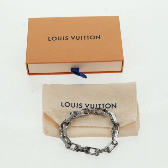 LOUIS VUITTON Monogram Bracelet Chain Bracelet Silver M00309 LV Auth am10470M